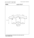 Spotlight ceiling lamps - Lucide NIGEL LED GU10 4x5W 2200-3000K Ceiling Reflector Black 09929/20/16 - product 7