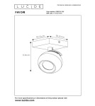 Ceiling spotlights - Lucide FAVORI Reflector Ceiling GU10 1x5W Black 09932/01/30 - product 5