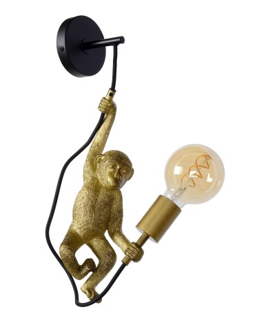 Lucide EXTRAVAGANZA CHIMP Wall-mounted E27 1x40W Black/Gold 10202/01/30 - product 2