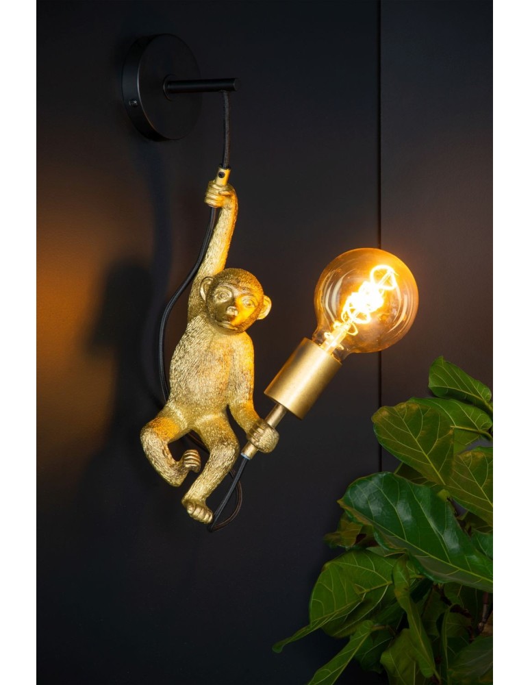 Wall lamps - Lucide EXTRAVAGANZA CHIMP Wall-mounted E27 1x40W Black/Gold 10202/01/30 - product kolory-swiatla.pl 3