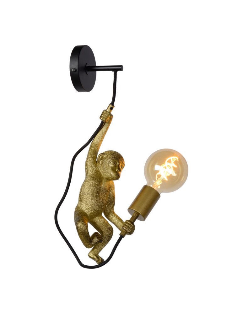Wall lamps - Lucide EXTRAVAGANZA CHIMP Wall-mounted E27 1x40W Black/Gold 10202/01/30 - product kolory-swiatla.pl 4