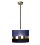 Blue pendant lamps - Lucide EXTRAVAGANZA TUSSE Pendant E27 1x40W Blue/Gold 10409/01/35 - product 1