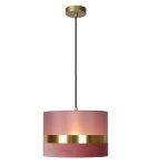 Pink pendant lamps - Lucide EXTRAVAGANZA TUSSE Pendant E27 1x40W Pink/Gold 10409/01/66 - product 1