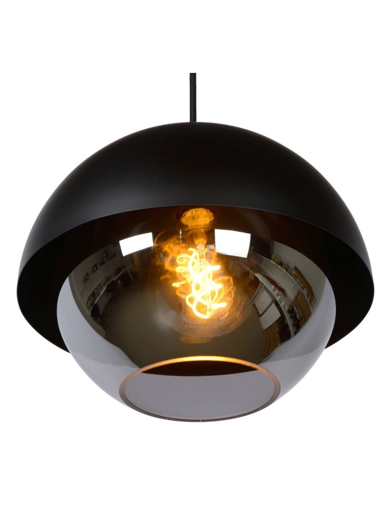Pendant lamps - Lucide COOPER Pendant E27 1x60W Black/Grey 10410/20/30 - product kolory-swiatla.pl 6