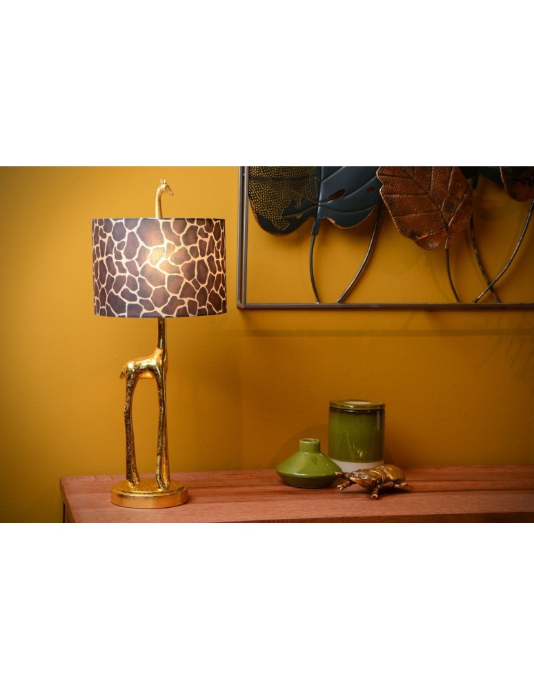 Table lamps with lampshade - Lucide EXTRAVAGANZA MISS TALL Desk E27 1x60W Gold Matte/Brass/Bronze 10506/81/02 - product kolory-swiatla.pl 3