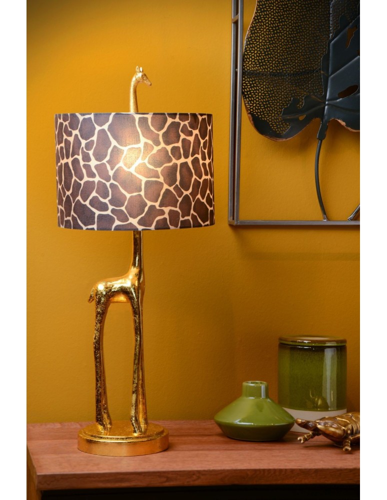 Table lamps with lampshade - Lucide EXTRAVAGANZA MISS TALL Desk E27 1x60W Gold Matte/Brass/Bronze 10506/81/02 - product kolory-swiatla.pl 4