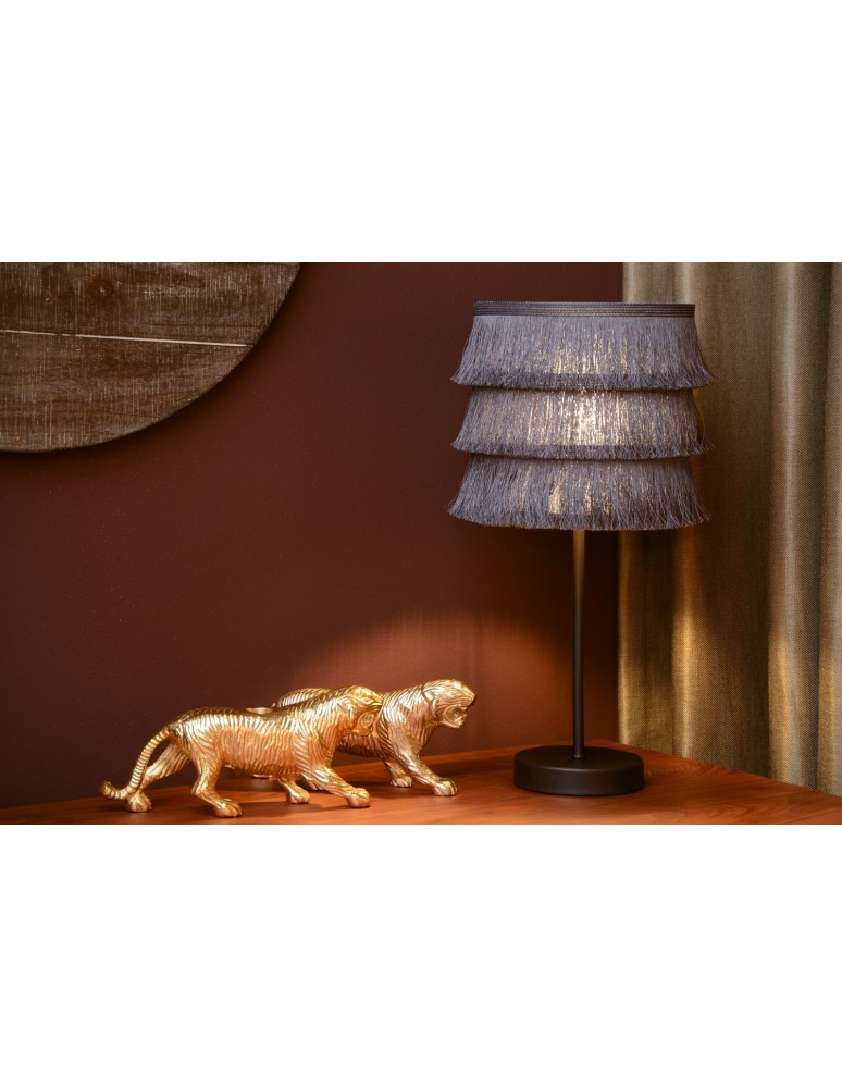 Boho table lamps - Lucide EXTRAVAGANZA TOGO Desk E14 1x40W Gray/Black 10507/81/36 - product kolory-swiatla.pl 3