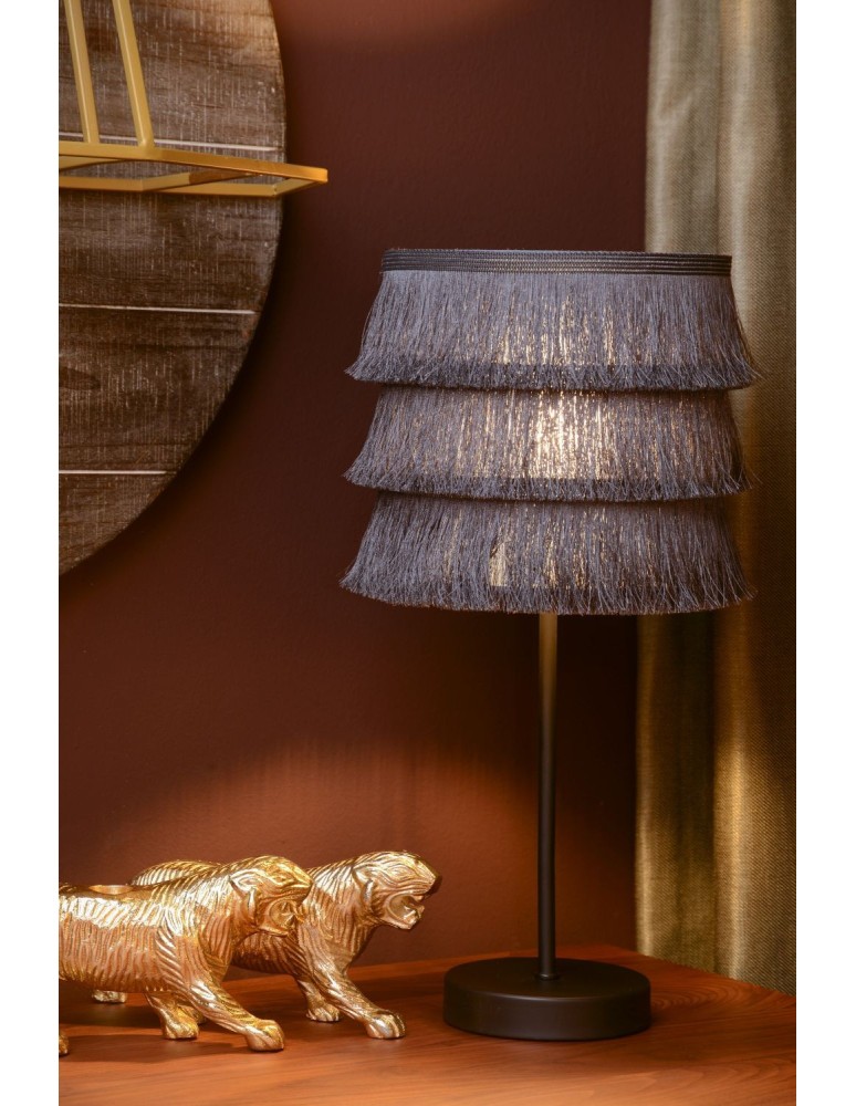 Boho table lamps - Lucide EXTRAVAGANZA TOGO Desk E14 1x40W Gray/Black 10507/81/36 - product kolory-swiatla.pl 4