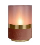 Table lamps with lampshade - Lucide EXTRAVAGANZA TUSSE Desk E14 1x0W Pink/Matte Gold/Brass 10508/01/66 - product 1