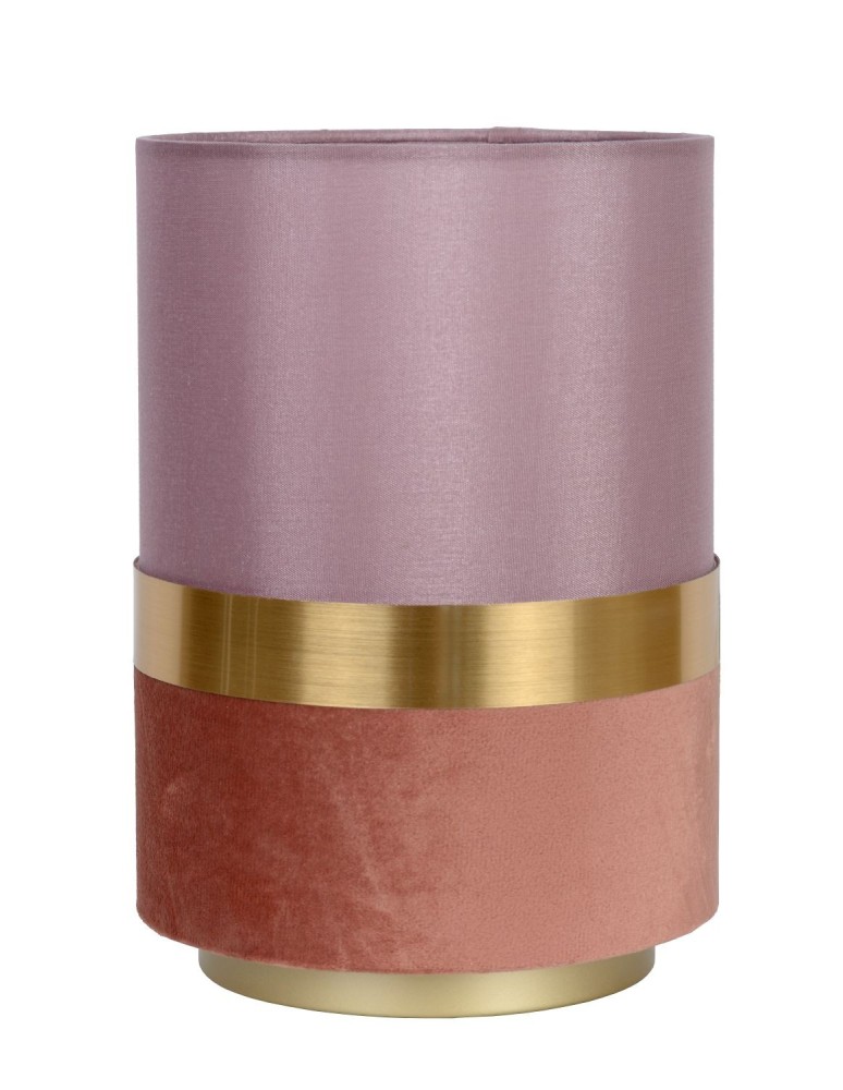 Table lamps with lampshade - Lucide EXTRAVAGANZA TUSSE Desk E14 1x0W Pink/Matte Gold/Brass 10508/01/66 - product kolory-swiatla.pl 2