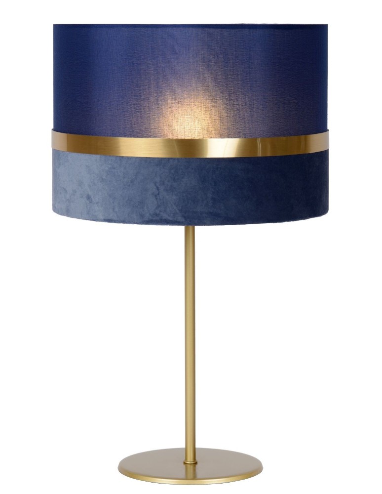 Table lamps with lampshade - Lucide EXTRAVAGANZA TUSSE Desk E27 1x40W Blue/Gold 10509/81/35 - product kolory-swiatla.pl 1