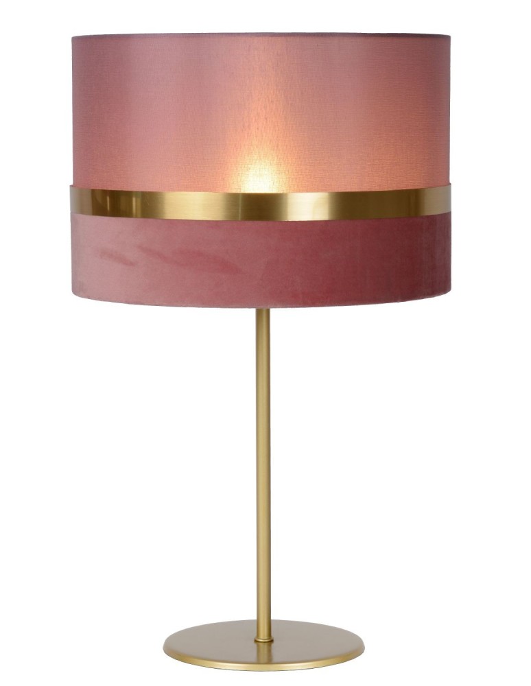 Table lamps with lampshade - Lucide EXTRAVAGANZA TUSSE Desk E27 1x40W Pink/Gold 10509/81/66 - product kolory-swiatla.pl 1