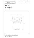 Overhead and ground lights - Lucide BILTIN Outdoor Entrance GU10 1x35W IP67 Black 11800/01/30 - product 4