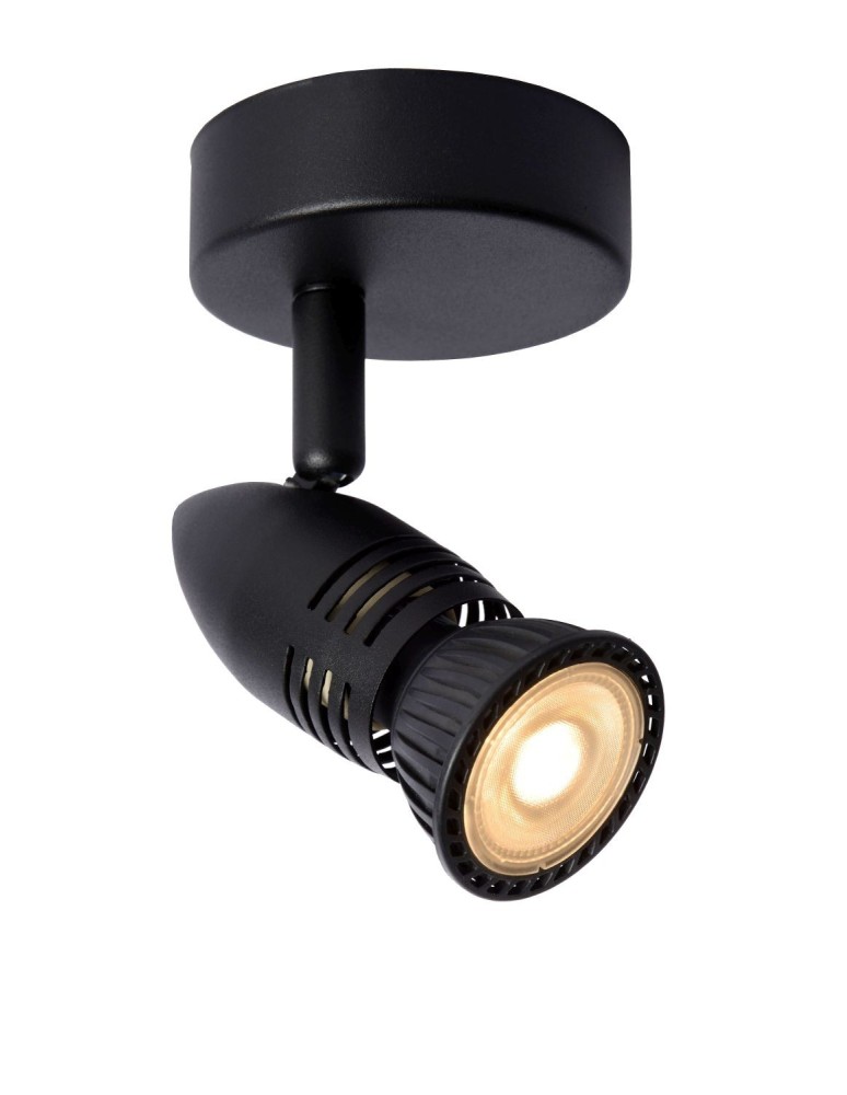 Wall lamps - Lucide CARO Wall Reflector GU10 1x5W Black 13955/01/30 - product kolory-swiatla.pl 1