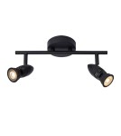Spotlight ceiling lamps - Lucide CARO Ceiling Reflector GU10 2x5W Black 13955/02/30 - product 1