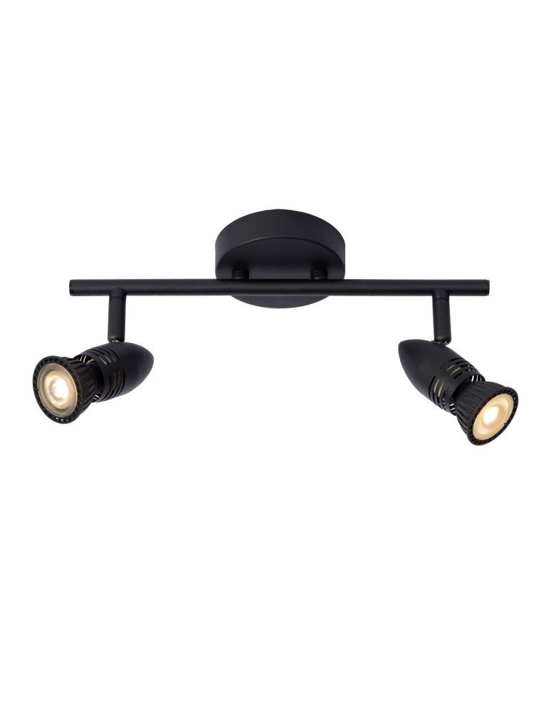 Spotlight ceiling lamps - Lucide CARO Ceiling Reflector GU10 2x5W Black 13955/02/30 - product kolory-swiatla.pl 1