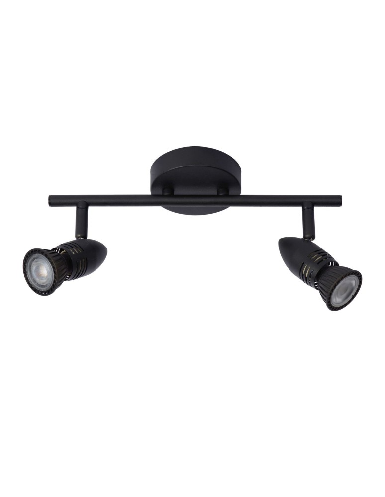 Spotlight ceiling lamps - Lucide CARO Ceiling Reflector GU10 2x5W Black 13955/02/30 - product kolory-swiatla.pl 2