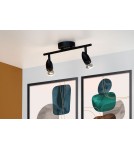 Spotlight ceiling lamps - Lucide CARO Ceiling Reflector GU10 2x5W Black 13955/02/30 - product 3