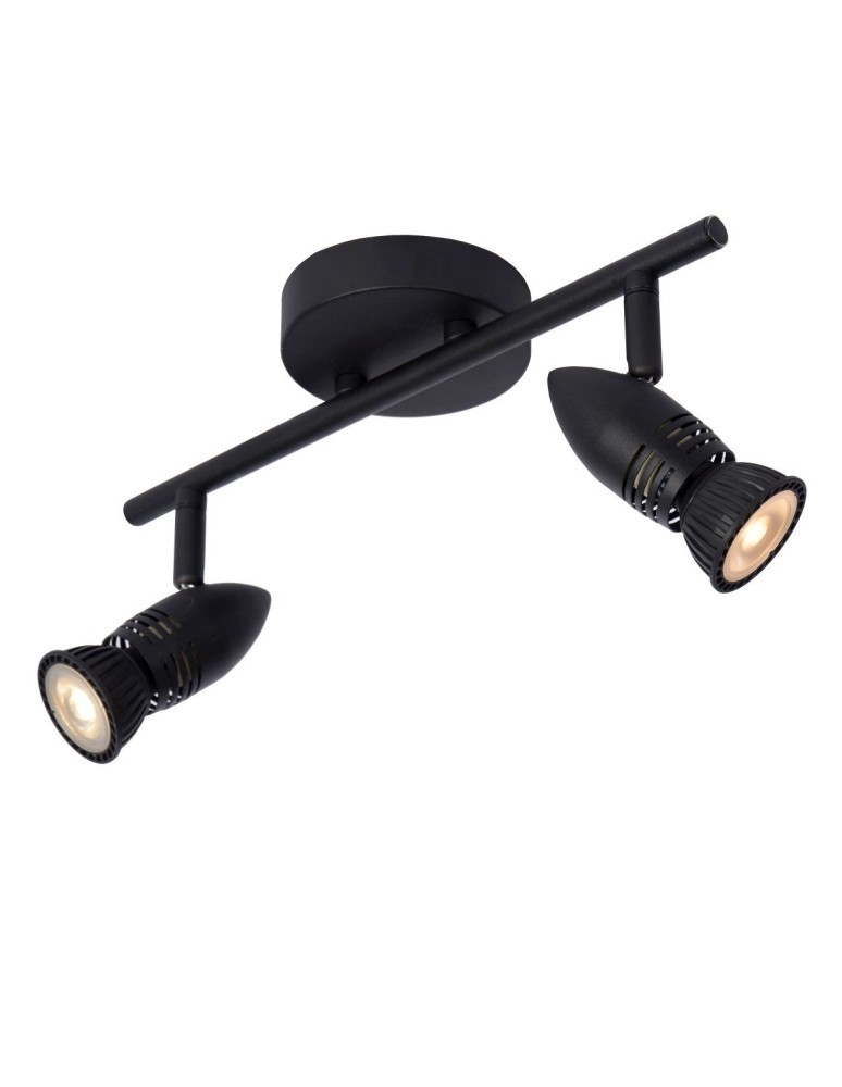 Spotlight ceiling lamps - Lucide CARO Ceiling Reflector GU10 2x5W Black 13955/02/30 - product kolory-swiatla.pl 6