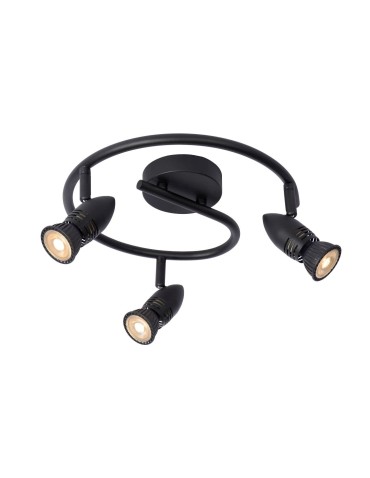 Lucide CARO Ceiling Reflector GU10 3x5W Black 13955/03/30