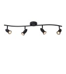 Spotlight ceiling lamps - Lucide CARO Ceiling Reflector GU10 4x5W Black 13955/04/30 - product 1