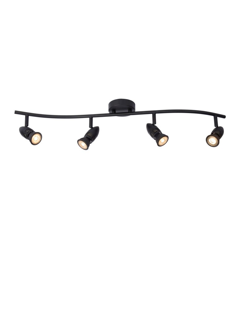 Spotlight ceiling lamps - Lucide CARO Ceiling Reflector GU10 4x5W Black 13955/04/30 - product kolory-swiatla.pl 1