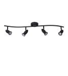 Spotlight ceiling lamps - Lucide CARO Ceiling Reflector GU10 4x5W Black 13955/04/30 - product 2
