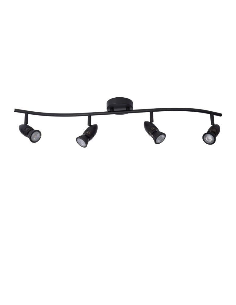 Spotlight ceiling lamps - Lucide CARO Ceiling Reflector GU10 4x5W Black 13955/04/30 - product kolory-swiatla.pl 2