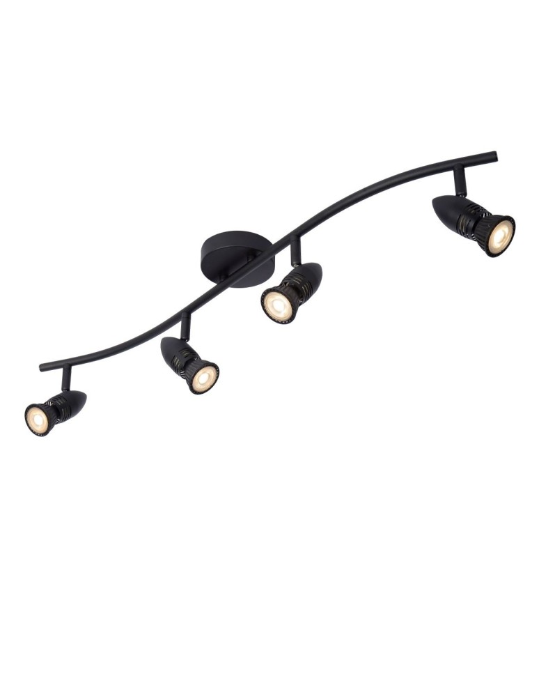 Spotlight ceiling lamps - Lucide CARO Ceiling Reflector GU10 4x5W Black 13955/04/30 - product kolory-swiatla.pl 6