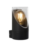 Outdoor wall lamps - Lucide NORMAN Outdoor Wall Mounted E27 1x15W IP65 Black/Transparent 15805/01/30 - product 1