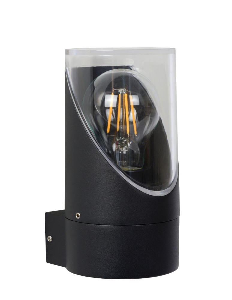 Outdoor wall lamps - Lucide NORMAN Outdoor Wall Mounted E27 1x15W IP65 Black/Transparent 15805/01/30 - product kolory-swiatla.pl 2