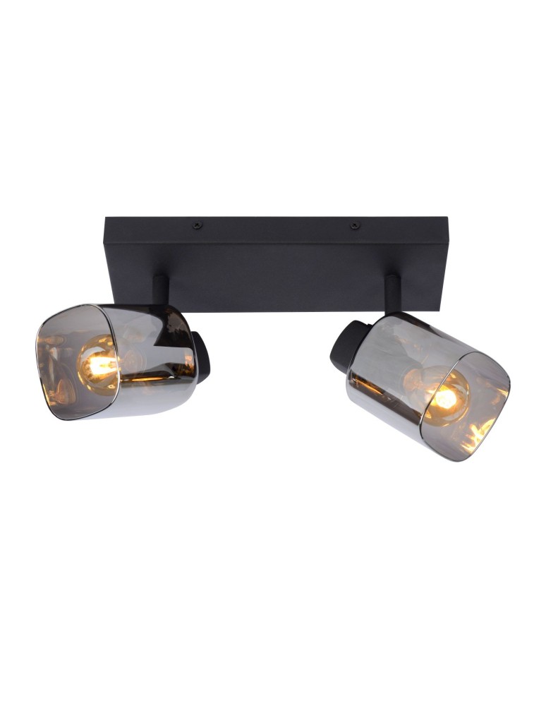 Ceiling lamps - Lucide ALION Ceiling Reflector E14 2x25W Black/Grey 17999/02/30 - product kolory-swiatla.pl 1
