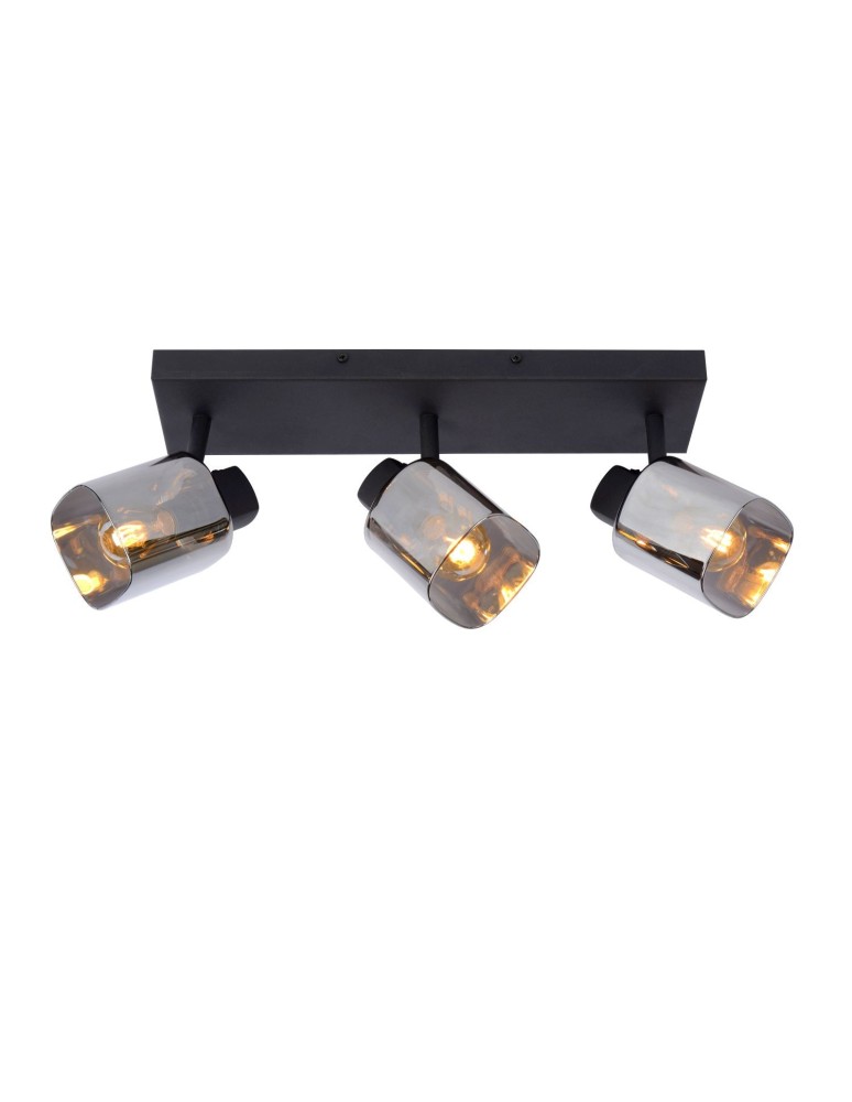 Ceiling lamps - Lucide ALION Ceiling Reflector E14 3x25W Black/Grey 17999/03/30 - product kolory-swiatla.pl 1