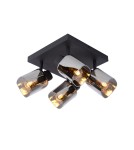 Ceiling lamps - Lucide ALION Ceiling Reflector E14 4x25W Black/Grey 17999/14/30 - product 1