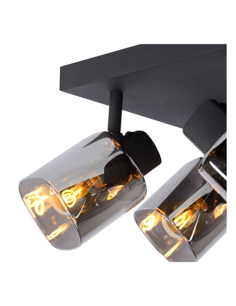 Ceiling lamps - Lucide ALION Ceiling Reflector E14 4x25W Black/Grey 17999/14/30 - product kolory-swiatla.pl 4