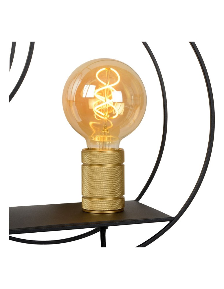 Wall lamps - Lucide CIRCLE Wall Mounted E27 1x40W Black/Matte Gold/Brass 21225/01/30 - product kolory-swiatla.pl 4
