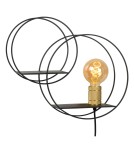 Wall lamps - Lucide CIRCLE Wall Mounted E27 1x40W Black/Matte Gold/Brass 21225/01/30 - product 6