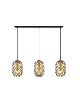 Lucide WOLFRAM Pendant E27 3x60W Matte Gold/Brass/Black 21417/03/02 - product 2