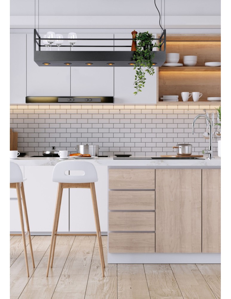 Pendant lamps - Lucide MIRAVELLE Pendant GU10 6x40W Black 21427/06/30 - product kolory-swiatla.pl 4