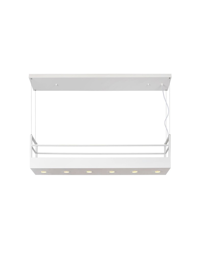 Pendant lamps - Lucide MIRAVELLE Pendant GU10 6x40W White 21427/06/31 - product kolory-swiatla.pl 1