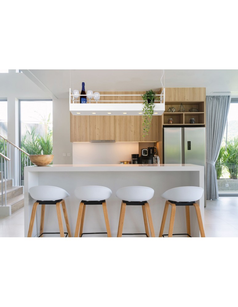 Pendant lamps - Lucide MIRAVELLE Pendant GU10 6x40W White 21427/06/31 - product kolory-swiatla.pl 3