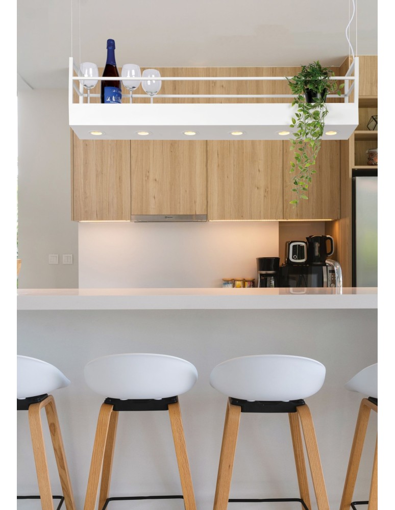 Pendant lamps - Lucide MIRAVELLE Pendant GU10 6x40W White 21427/06/31 - product kolory-swiatla.pl 4