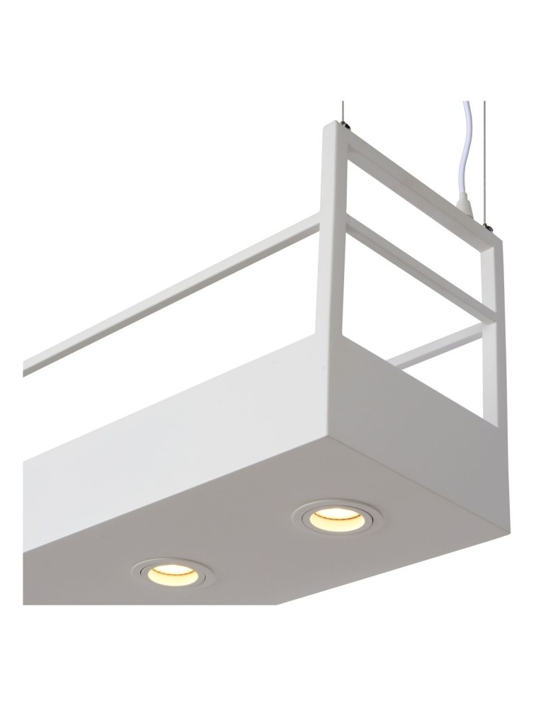 Pendant lamps - Lucide MIRAVELLE Pendant GU10 6x40W White 21427/06/31 - product kolory-swiatla.pl 7