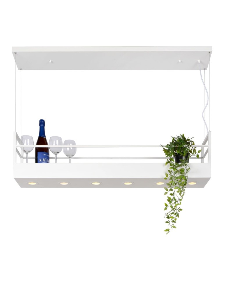 Pendant lamps - Lucide MIRAVELLE Pendant GU10 6x40W White 21427/06/31 - product kolory-swiatla.pl 10