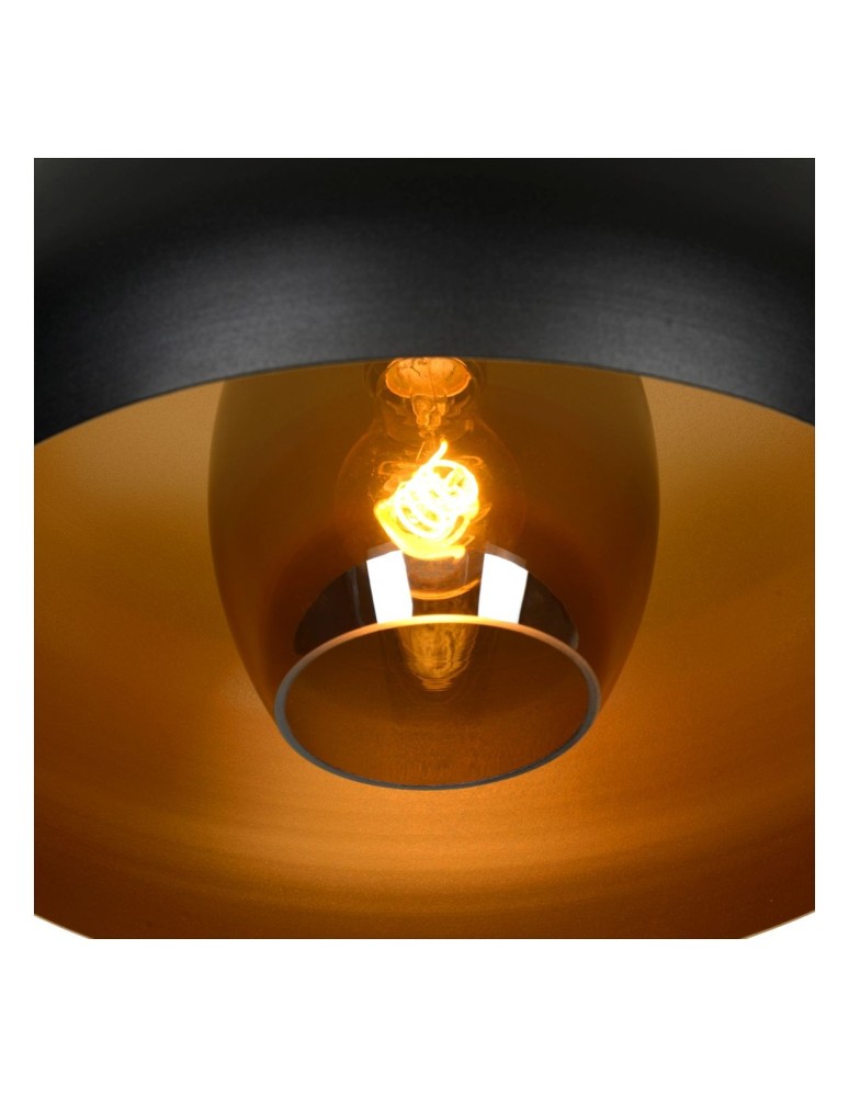 Loft ceiling lamps - industrial - Lucide SHARAN Ceiling E27 1x60W Black/Grey 30186/38/30 - product kolory-swiatla.pl 4