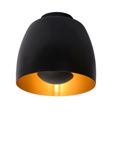 Lucide NOLAN Ceiling E27 1x40W Black/Matte Gold/Brass 30188/01/30