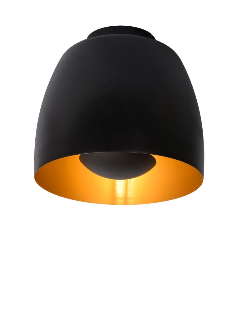 Ceiling lamps - Lucide NOLAN Ceiling E27 1x40W Black/Matte Gold/Brass 30188/01/30 - product kolory-swiatla.pl 1