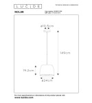 Pendant lamps - Lucide NOLAN Pendant E27 1x40W Black/Matte Gold/Brass 30488/01/30 - product 8
