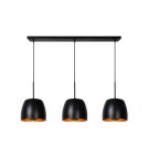 Triple pendant lamps - Lucide NOLAN Pendant E27 3x40W Black/Matte Gold/Brass 30488/03/30 - product 1