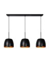 Lucide NOLAN Pendant E27 3x40W Black/Matte Gold/Brass 30488/03/30